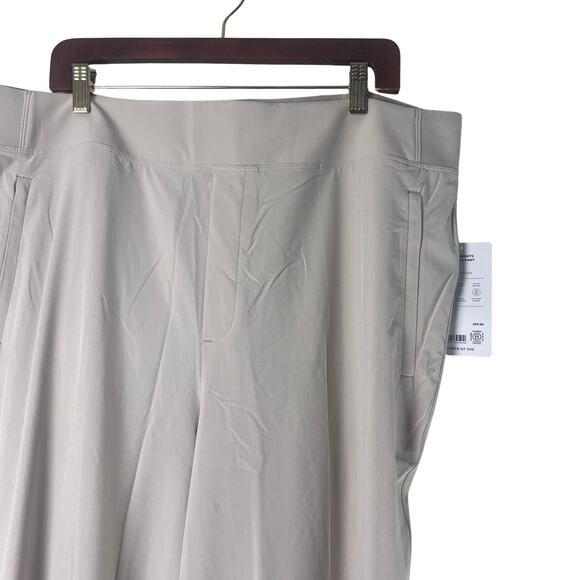 NWT Athleta Brooklyn Heights Pants Wide Leg Stretch Tan Cream Size 20 - Picture 5 of 12